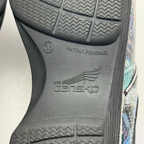 Dansko LT Pro Tooled Watercolor Clogs, Women's Size 38 / US Size 7.5 - 8 - Picture 11 of 12